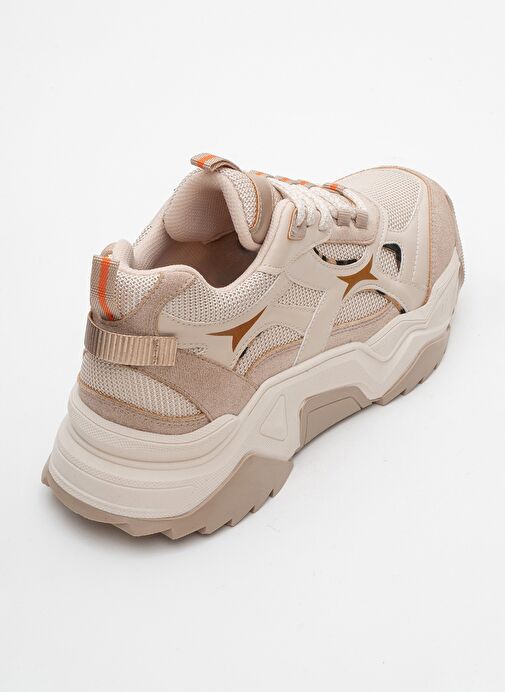 MELİNA Bej Desenli Kadın Spor Sneakers - Görsel 6