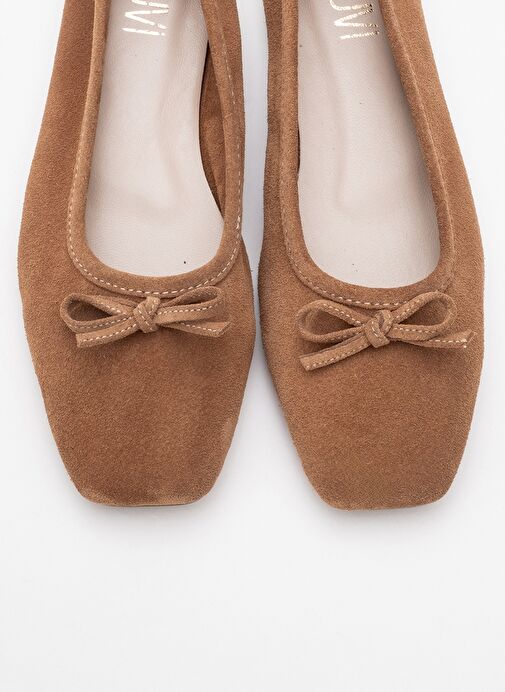 Luvi Shoes Luvi Shoes SOSA Toprak Süet Hakiki Deri Küt Burunlu Fiyonklu Kadın Babet Ayakkabı Boyner'de! Toprak - 3. görsel