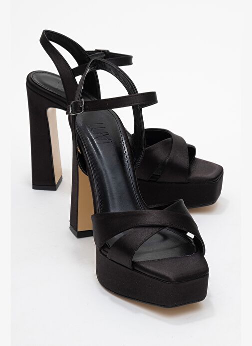 Luvi Shoes Luvi Shoes Belirsiz YULİA Siyah Saten Çapraz Bantlı Kadın Platform Topuklu Ayakkabı Abiye Ayakkabı | Boyner Belirsiz - 2. görsel