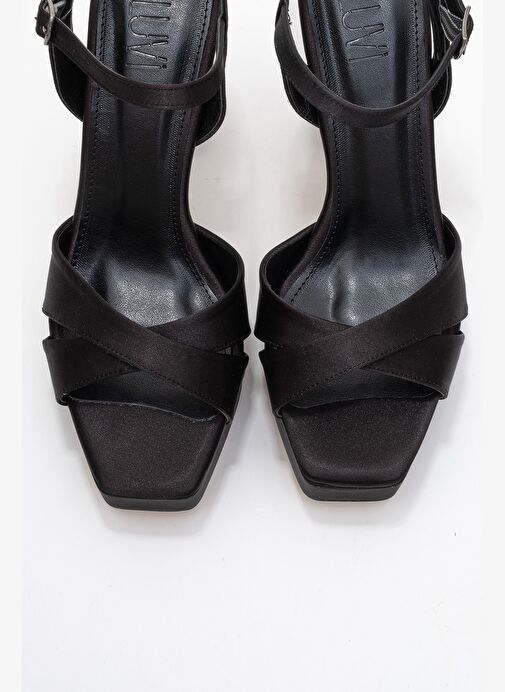 Luvi Shoes Luvi Shoes Belirsiz YULİA Siyah Saten Çapraz Bantlı Kadın Platform Topuklu Ayakkabı Abiye Ayakkabı | Boyner Belirsiz - 3. görsel