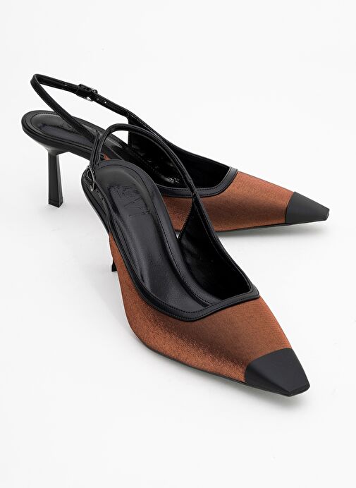 ALİVE Bakır Saten Mat Burun Detaylı Kadın Topuklu Ayakkabı - Görsel 2