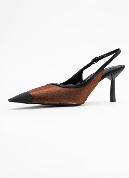 ALİVE Bakır Saten Mat Burun Detaylı Kadın Topuklu Ayakkabı - Görsel 5