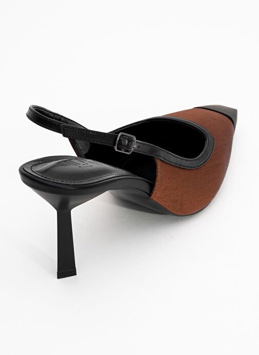 ALİVE Bakır Saten Mat Burun Detaylı Kadın Topuklu Ayakkabı - Görsel 6