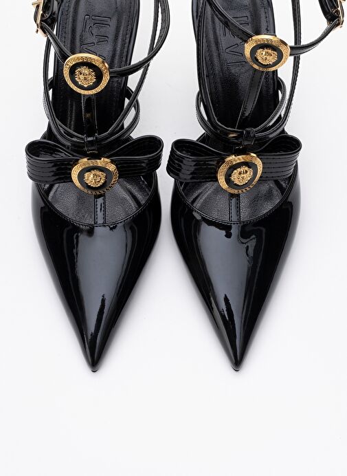 PEAL Siyah Rugan Kadın Topuklu Ayakkabı - Görsel 4