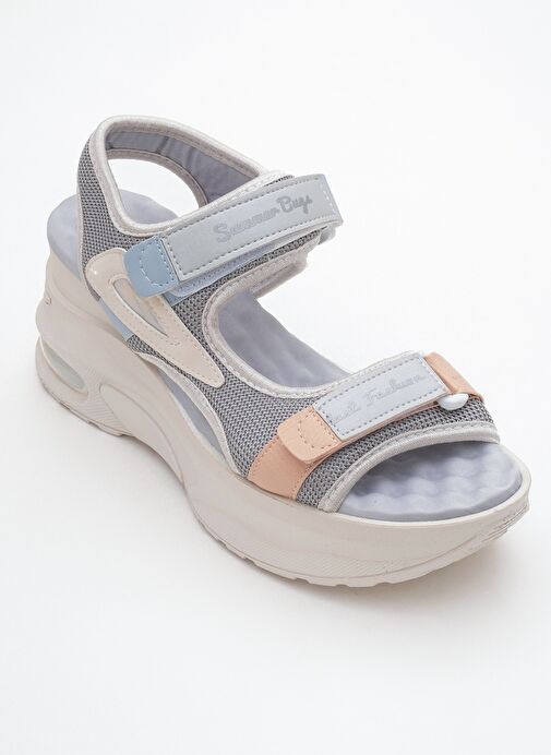 CAROLINE Buz Multi Kalın Taban Kadın Spor Sandalet - Görsel 4