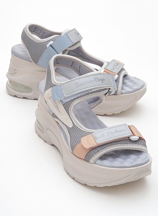 CAROLINE Buz Multi Kalın Taban Kadın Spor Sandalet - Görsel 2