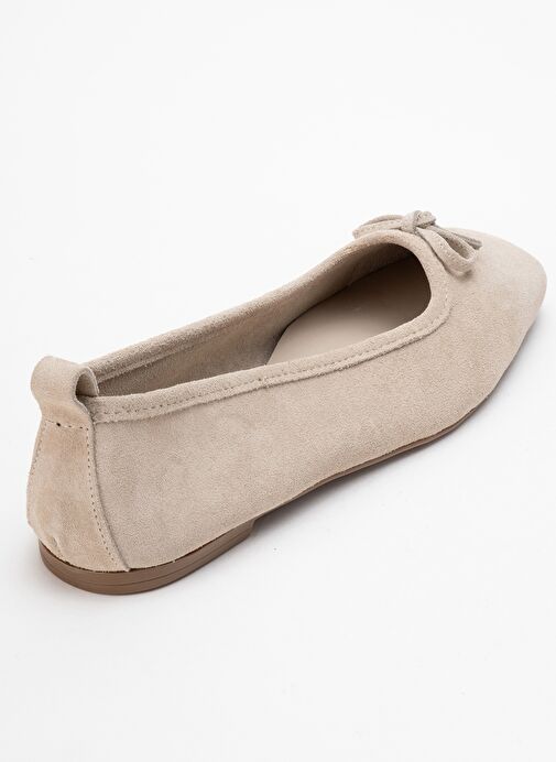 Luvi Shoes Luvi Shoes Belirsiz SOSA Bej Süet Hakiki Deri Küt Burunlu Fiyonklu Kadın Babet Ayakkabı | Boyner Belirsiz - 6. görsel