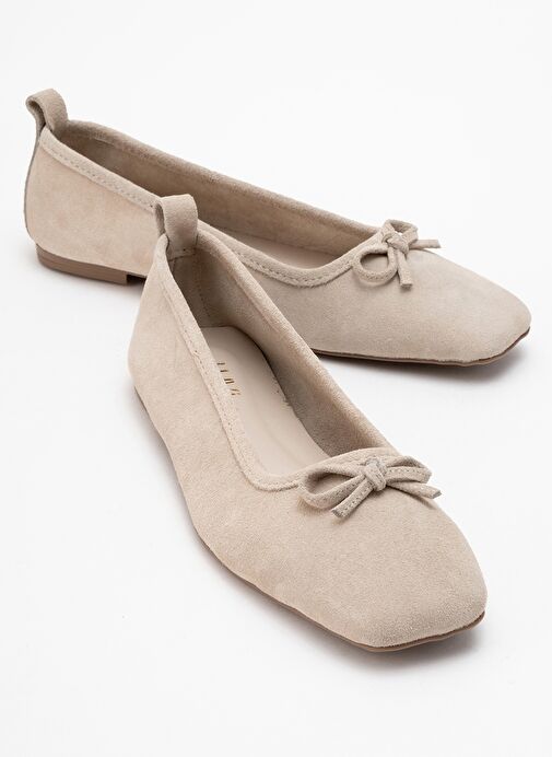 Luvi Shoes Luvi Shoes Belirsiz SOSA Bej Süet Hakiki Deri Küt Burunlu Fiyonklu Kadın Babet Ayakkabı | Boyner Belirsiz - 2. görsel