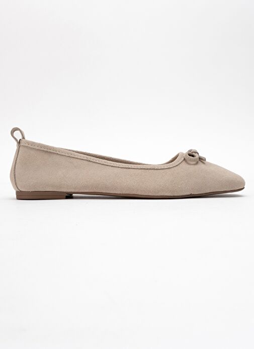 Luvi Shoes Luvi Shoes Belirsiz SOSA Bej Süet Hakiki Deri Küt Burunlu Fiyonklu Kadın Babet Ayakkabı | Boyner Belirsiz - 7. görsel