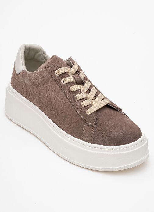 GUENO Kum Hakiki Deri Süet Kadın Spor Ayakkabı - Görsel 4