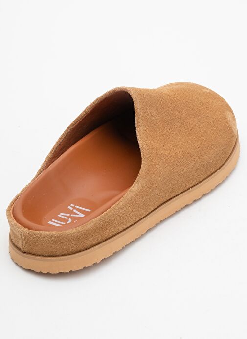 SPACE Toprak Süet Hakiki Deri Önü Kapalı Kadın Terlik - Görsel 6