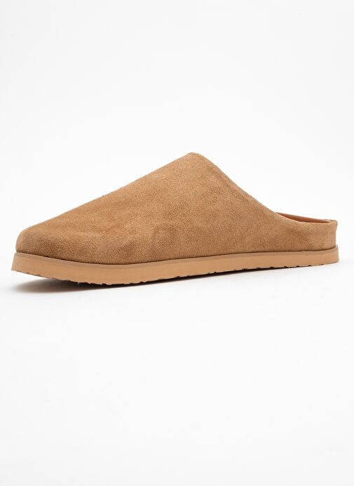 SPACE Toprak Süet Hakiki Deri Önü Kapalı Kadın Terlik - Görsel 5