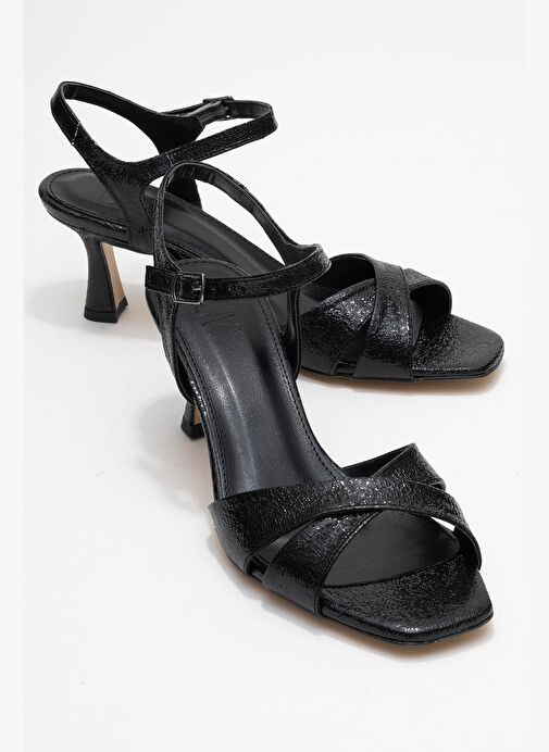 Luvi Shoes Luvi Shoes Siyah Siyah MELİN Siyah Desenli Çapraz Bantlı Kadın Topuklu Ayakkabı Boyner'de! Siyah Siyah - 2. görsel