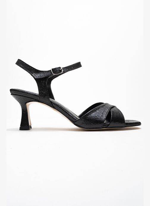 Luvi Shoes Luvi Shoes Siyah Siyah MELİN Siyah Desenli Çapraz Bantlı Kadın Topuklu Ayakkabı Boyner'de! Siyah Siyah - 7. görsel