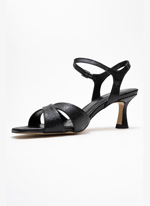 Luvi Shoes Luvi Shoes Siyah Siyah MELİN Siyah Desenli Çapraz Bantlı Kadın Topuklu Ayakkabı Boyner'de! Siyah Siyah - 5. görsel