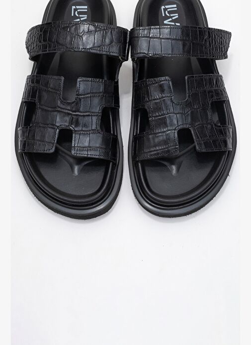 Luvi Shoes Luvi Shoes Belirsiz LOANA Siyah Baskı Hakiki Deri Kadın Terlik Boyner'de! Belirsiz - 3. görsel