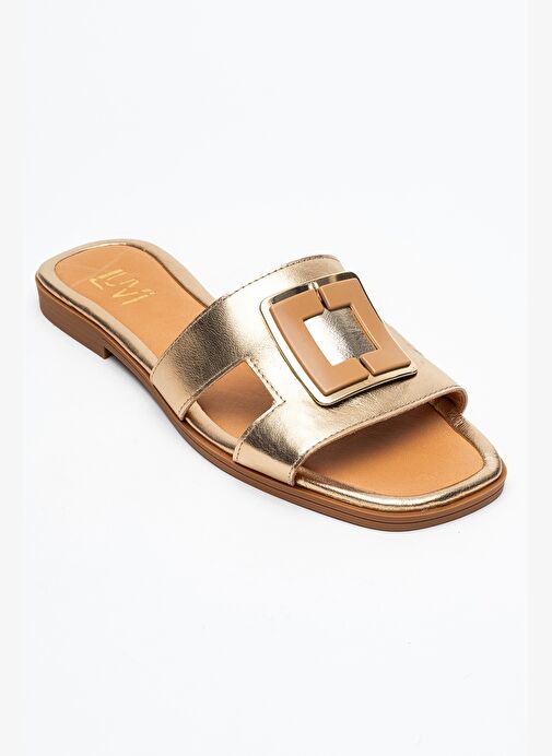 Luvi Shoes Luvi Shoes MİLLİE Altın Hakiki Deri Tokalı Kadın Terlik Boyner'de! Altın - 5. görsel