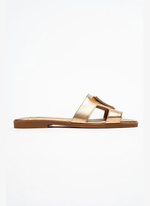 Luvi Shoes Luvi Shoes MİLLİE Altın Hakiki Deri Tokalı Kadın Terlik Boyner'de! Altın - 7. görsel
