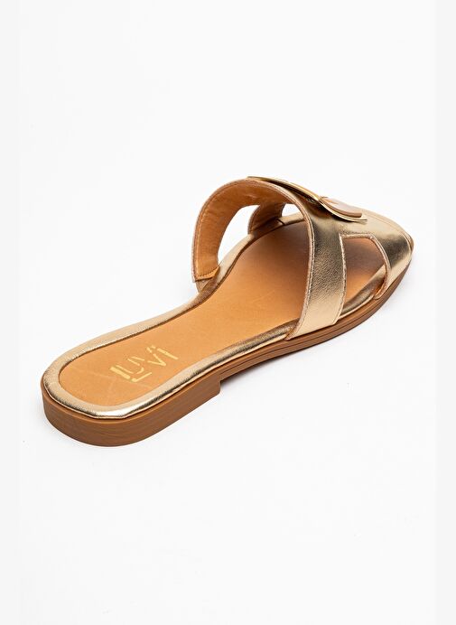 Luvi Shoes Luvi Shoes MİLLİE Altın Hakiki Deri Tokalı Kadın Terlik Boyner'de! Altın - 6. görsel