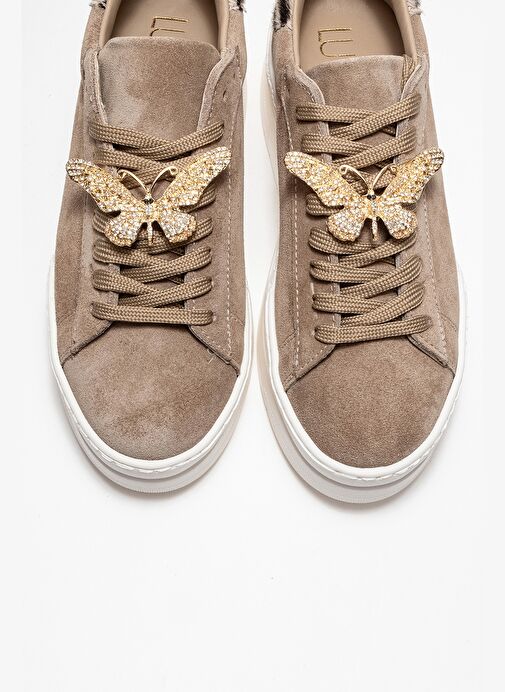 ANDA Vizon Süet Hakiki Deri Tokalı Kadın Günlük Spor Ayakkabı - Görsel 3