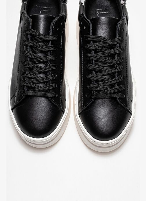 ANABEL Siyah Cilt Hakiki Deri Kadın Günlük Spor Ayakkabı - Görsel 3