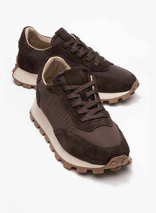 AMANDA Kahverengi Hakiki Deri Kadın Spor Ayakkabı - Görsel 2