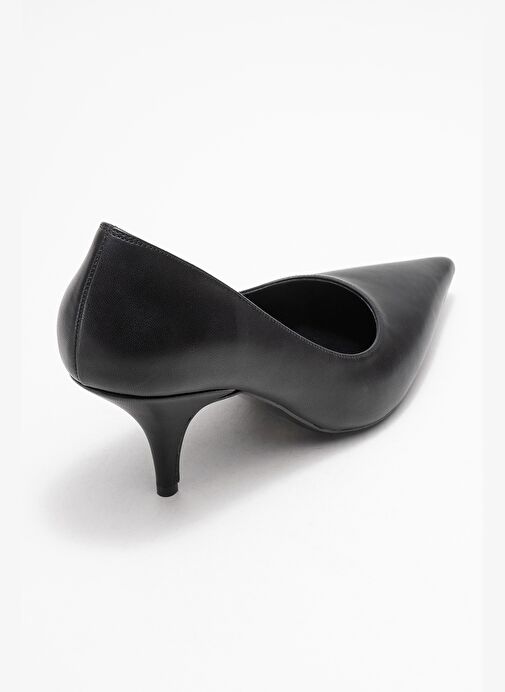 MARCUS Siyah Cilt Kadın Topuklu Ayakkabı - Görsel 6