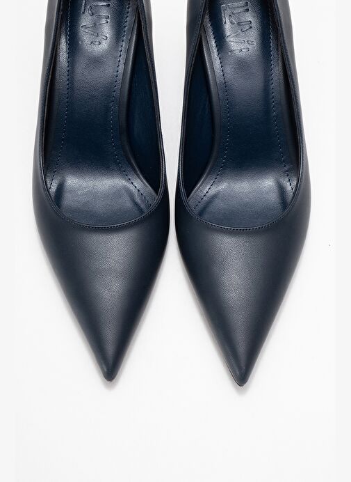 MARCUS Lacivert Cilt Kadın Topuklu Ayakkabı - Görsel 3