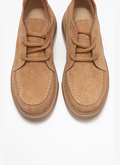 LILYA Toprak Süet Hakiki Deri Kadın Chukka Bot - Görsel 3