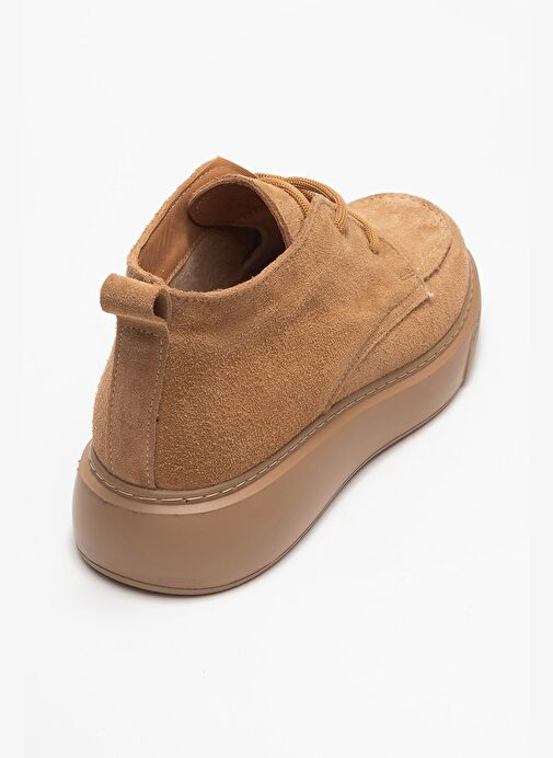 LILYA Toprak Süet Hakiki Deri Kadın Chukka Bot - Görsel 6