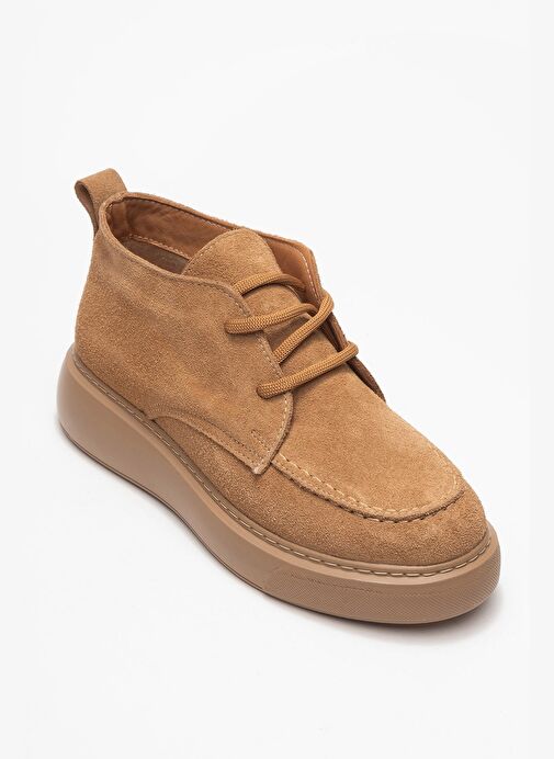 LILYA Toprak Süet Hakiki Deri Kadın Chukka Bot - Görsel 4