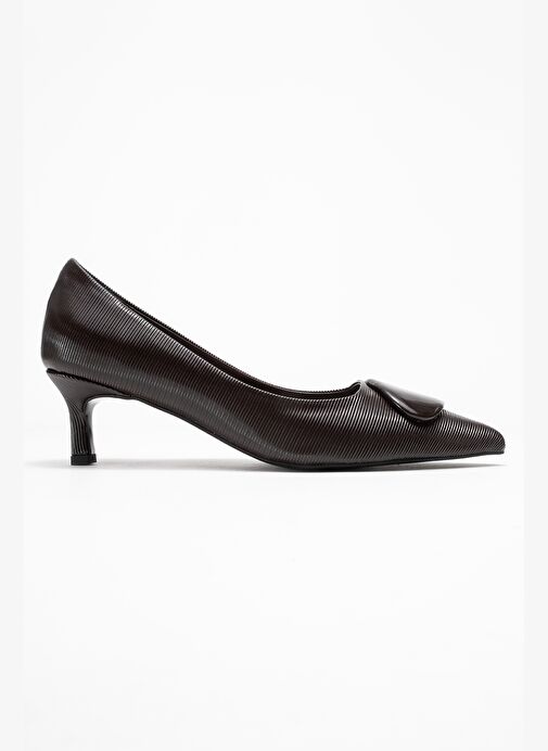 Luvi Shoes Luvi Shoes BRIANA Kahverengi Çizgili Tokalı Kadın Topuklu Ayakkabı Boyner'de! Kahverengi - 7. görsel