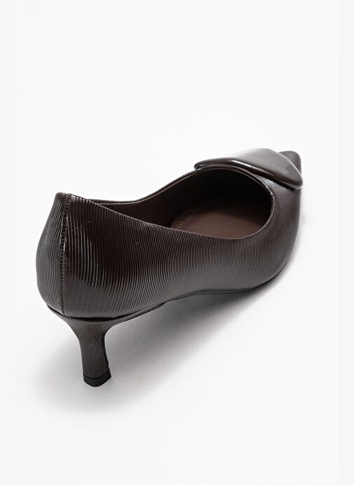 Luvi Shoes Luvi Shoes BRIANA Kahverengi Çizgili Tokalı Kadın Topuklu Ayakkabı Boyner'de! Kahverengi - 6. görsel