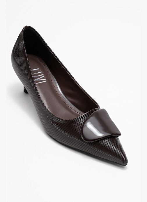 Luvi Shoes Luvi Shoes BRIANA Kahverengi Çizgili Tokalı Kadın Topuklu Ayakkabı Boyner'de! Kahverengi - 4. görsel