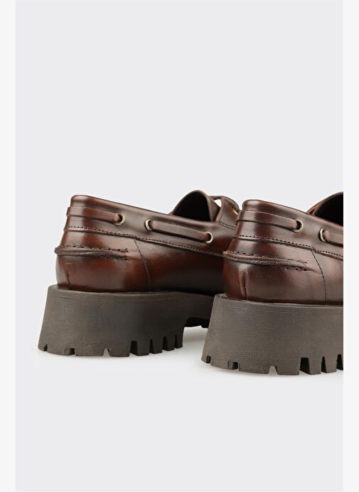 Kahve Deri Kadın Günlük Ayakkabı - Görsel 6