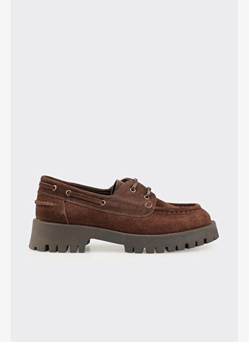 Kahve Deri Kadın Günlük Ayakkabı - Görsel 2