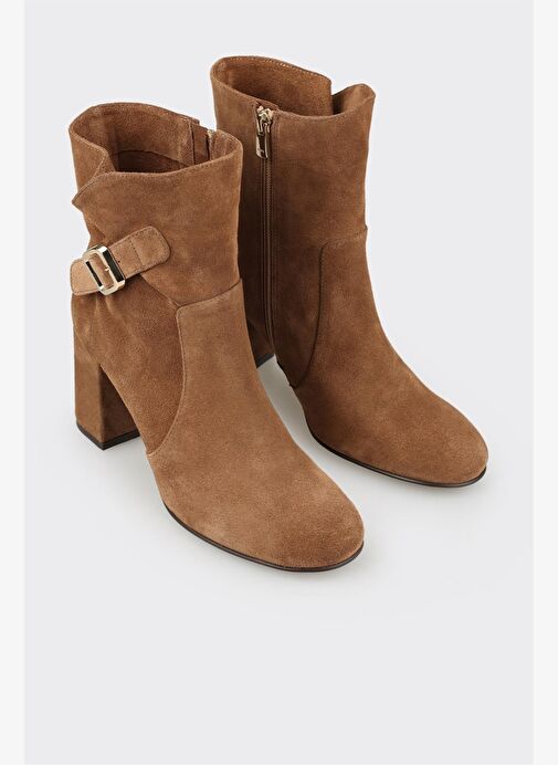 Taba Deri Kadın Klasik Bot - Görsel 3