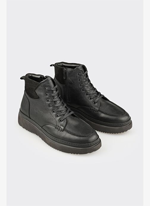 Elle Elle Siyah Deri Erkek Günlük Bot Boyner'de! Siyah - 3. görsel