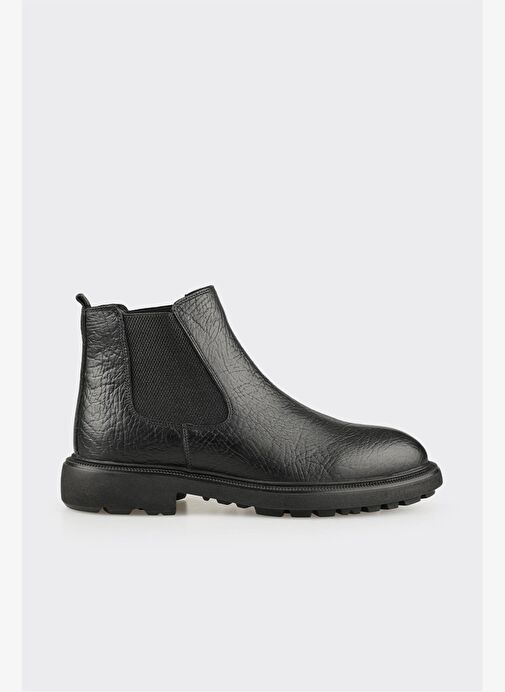 Siyah Deri Erkek Günlük Bot - Görsel 2