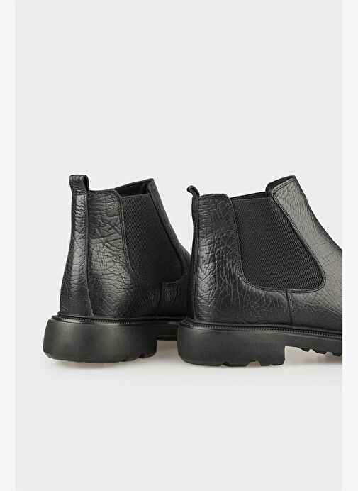 Siyah Deri Erkek Günlük Bot - Görsel 5
