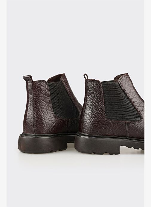 Kahve Deri Erkek Günlük Bot - Görsel 5