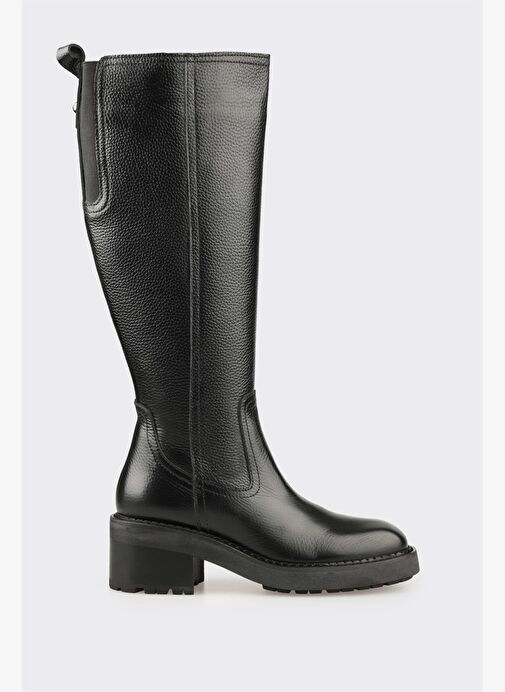 Siyah Deri Kadın Çizme - Görsel 2