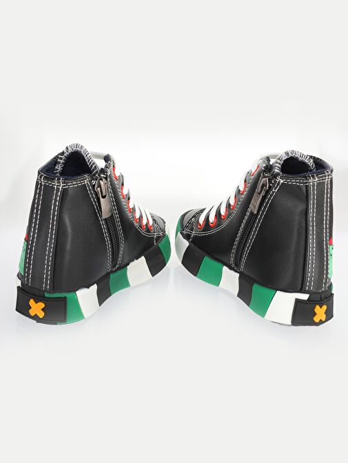 Timsah Ortopedik Destekli Siyah Erkek Çocuk Sneakers - Görsel 3