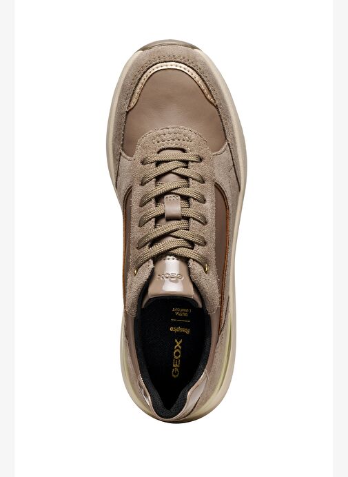 Geox Kadın Vizon D Spherıca Ec13 A - Nappa+Sued Bağcıklı Dolgu Topuklu Deri Spor Sneaker D45WAA08522 - Görsel 7