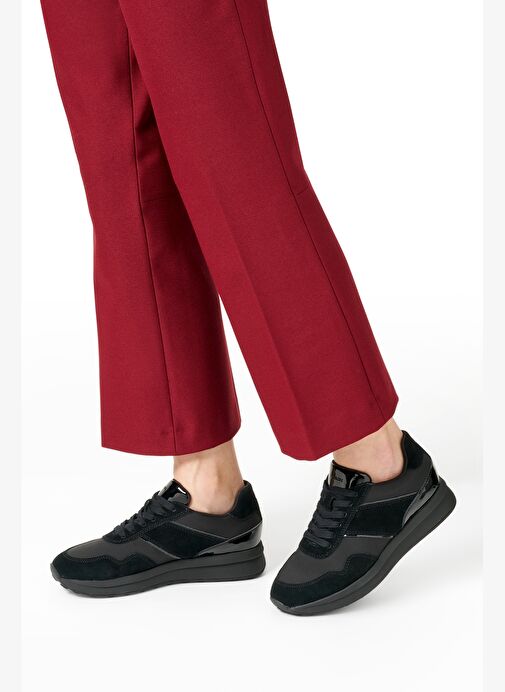 Geox Kadın Siyah D Runntıx A - Nylon+Suede Bağcıklı Kalın Tabanlı Kumaş Sneaker D46RRA0FU22C9999 - Görsel 3