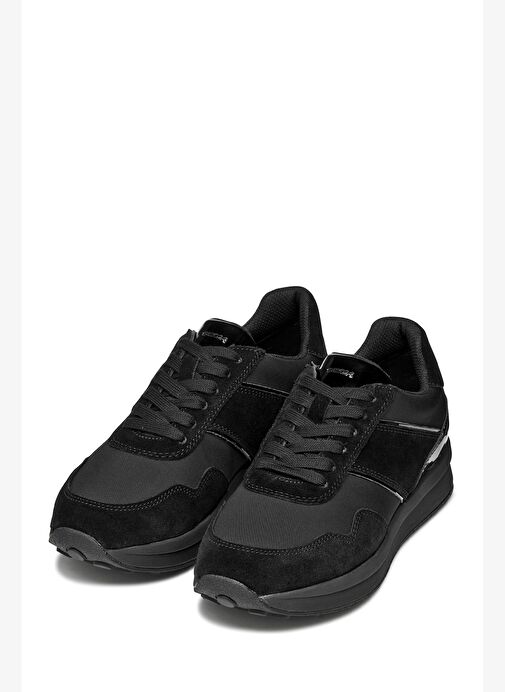 Geox Kadın Siyah D Runntıx A - Nylon+Suede Bağcıklı Kalın Tabanlı Kumaş Sneaker D46RRA0FU22C9999 - Görsel 4