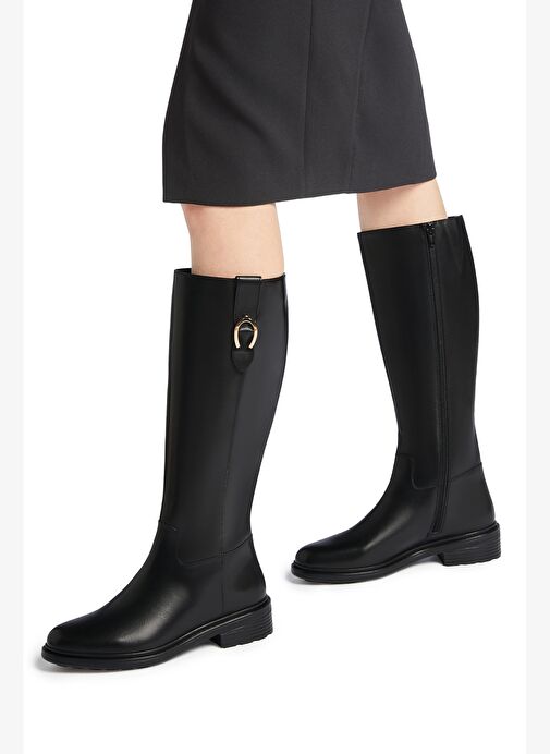 Geox Kadın Siyah D Walk Pleasure D - Smo.Lea Fermuarlı Deri Çizme D46TGD00043C9999 - Görsel 3