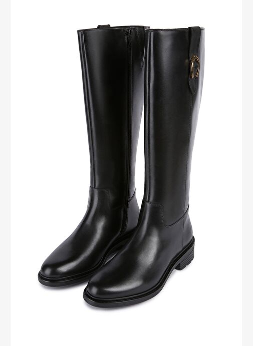 Geox Kadın Siyah D Walk Pleasure D - Smo.Lea Fermuarlı Deri Çizme D46TGD00043C9999 - Görsel 4