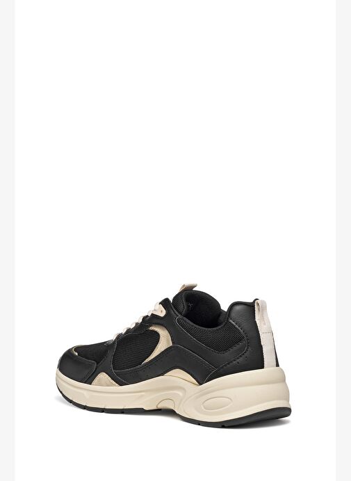 Geox Kadın Siyah D Zarvıa A - Mesh+Pearl.Gbk Bağcıklı Kalın Tabanlı Deri Sneaker D55YLA01454C9999 - Görsel 3