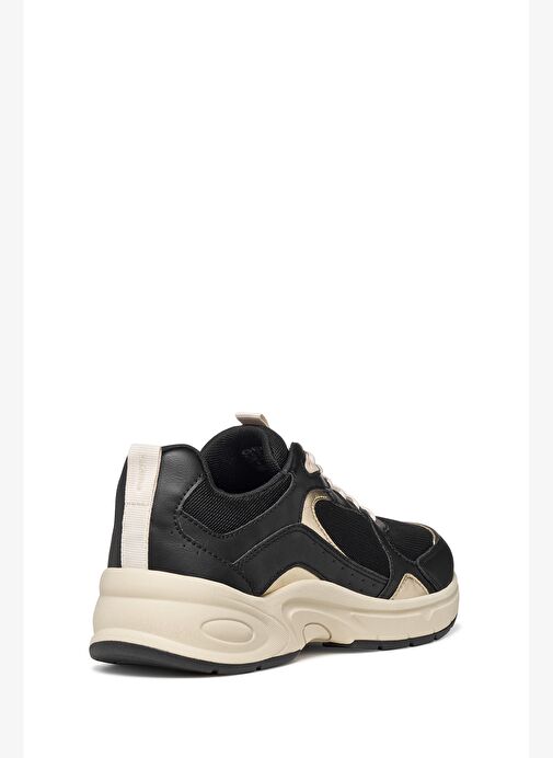 Geox Kadın Siyah D Zarvıa A - Mesh+Pearl.Gbk Bağcıklı Kalın Tabanlı Deri Sneaker D55YLA01454C9999 - Görsel 5